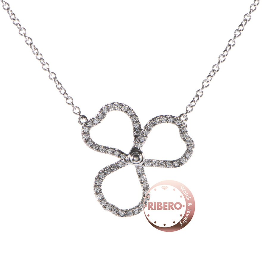 ティファニー ペーパー フラワー オープン ペンダント ネックレス ダイヤモンド