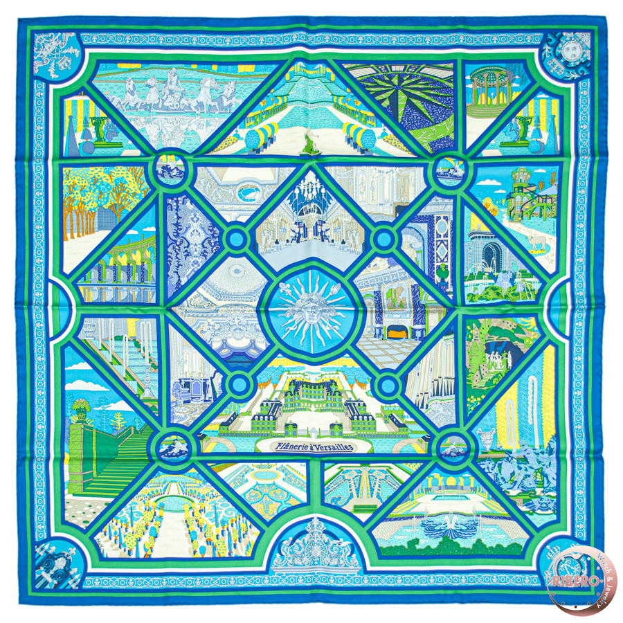 エルメス カレ90 Flanerie a Versailles ヴェルサイユの散歩 002928S 21 スカーフ