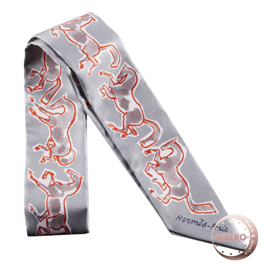 エルメス chevaux en liberte　自由の馬 063803S 15 ツイリー 2021AW スカーフ