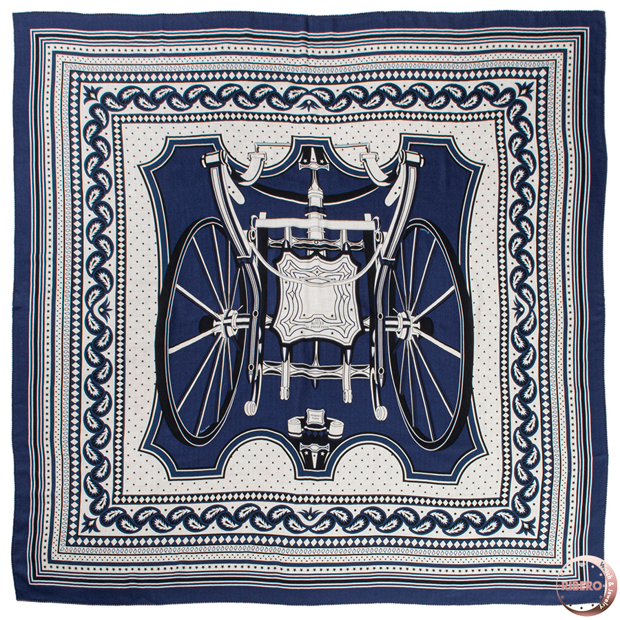 エルメス カレジェアン Les Roues de Phaeton Bandana 四輪馬車の車輪 バンダナ 244170S 06 スカーフ カレ140　カシシル　ストール　ショール 