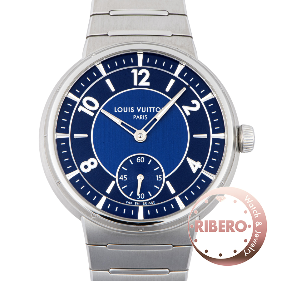 ルイ・ヴィトン タンブール オトマティック スティール ブルー W1ST20