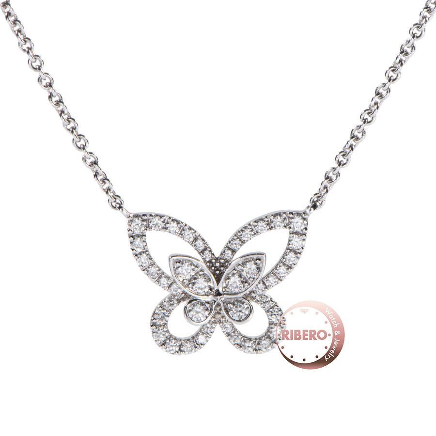 グラフ バタフライ シルエット ダイヤモンド ミニ ペンダント RGP695 ネックレス