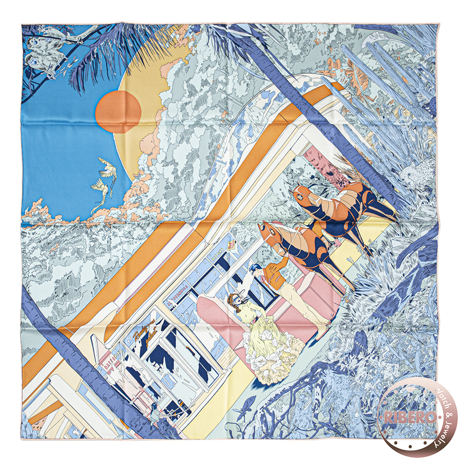 エルメス カレ70 Rendez-Vous Galant ランデヴーギャラン 983855S 04 スカーフ