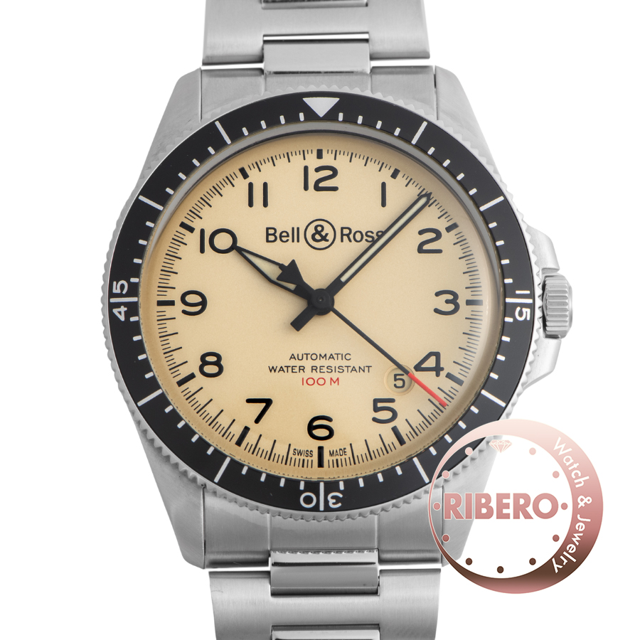 ベル＆ロス BRV2-92 ミリタリーベージュ BRV292-BEI-ST/SST