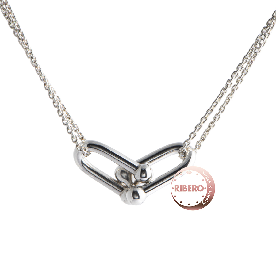 ティファニー ハードウェア ラージ ダブル リンク ペンダント ネックレス