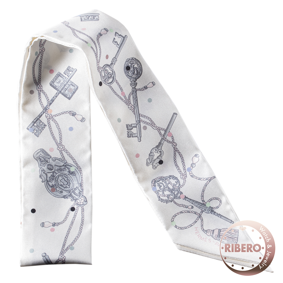 エルメス Les Cles a Pois レ・クレ・ア・ポア 063871S 03 ツイリー 2022SS スカーフ