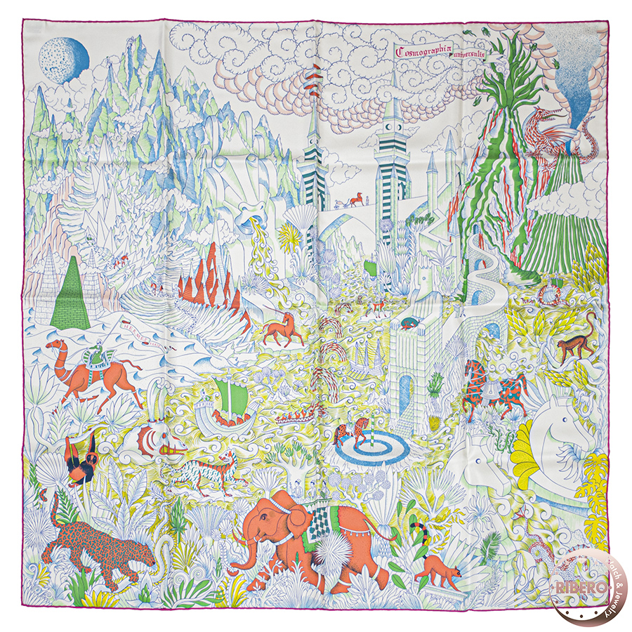 エルメス カレ90 Cosmographia Universalis 宇宙誌 003365S 11 スカーフ 2019AW