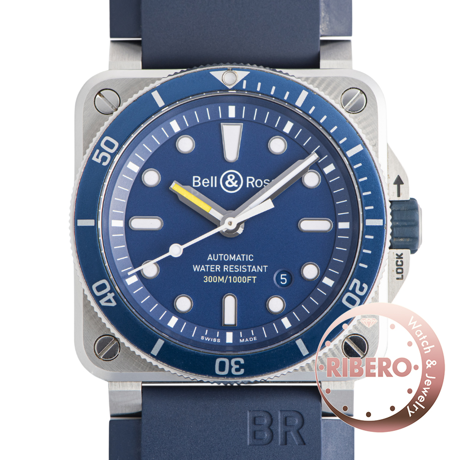 ベル＆ロス BR 03-92ダイバーブルー BR0392-D-BU-ST/SRB