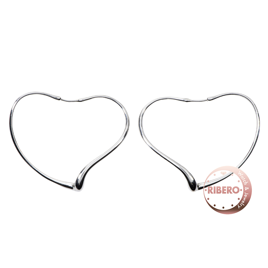 ティファニー エルサペレッティ オープン ハート フープ  ピアス イヤリング ミディアム