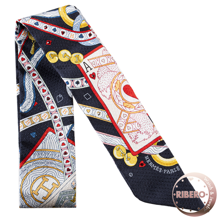 エルメス Pique Dame de Coeur ハートのクイーン 063959S 01 ツイリー スカーフ　2022AW