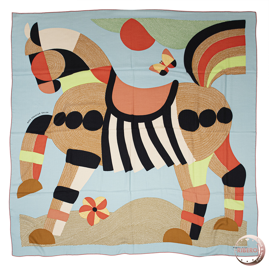 エルメス カレジェアン Mon Premier Galop モン・プルミエ・ギャロップ 243973S 02 スカーフ ショール ストール カレ140 カシシル 2023SS