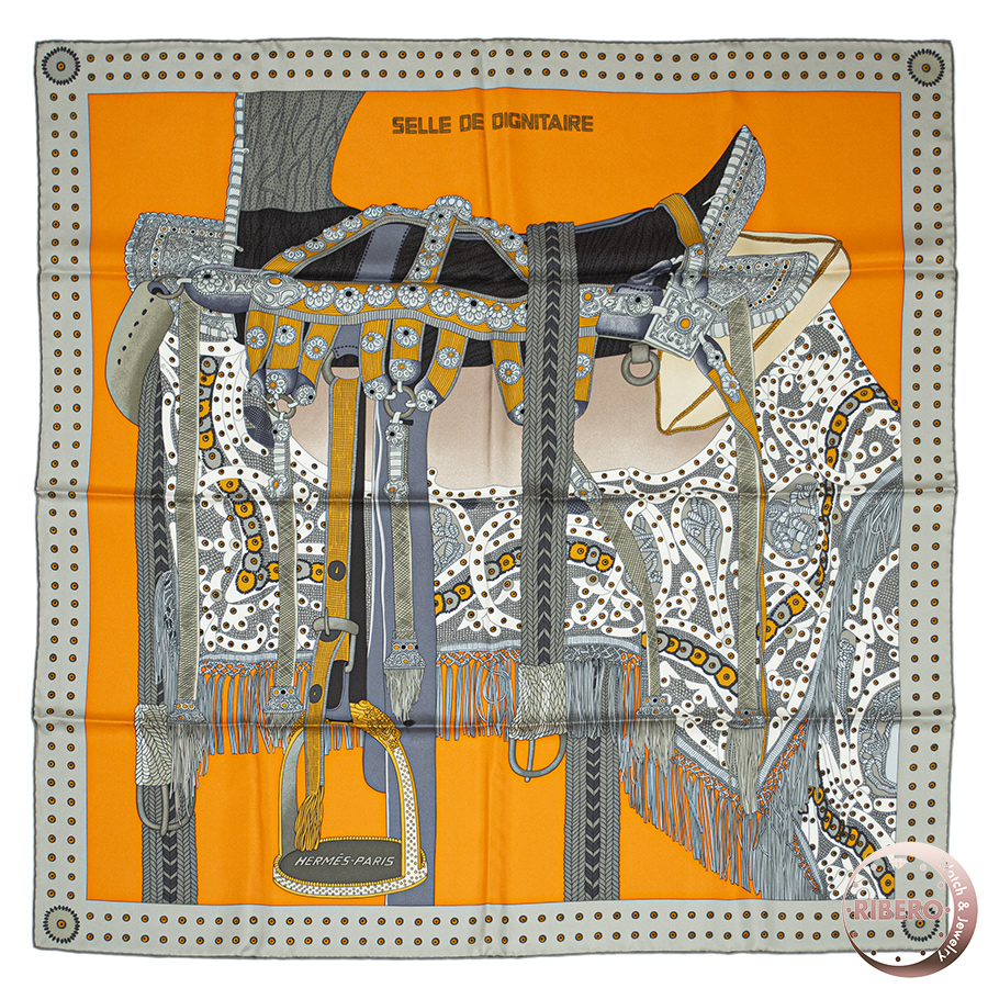 エルメス カレ90 Selle de dignitaire 高官の鞍 003134S 13 スカーフ 2018AW