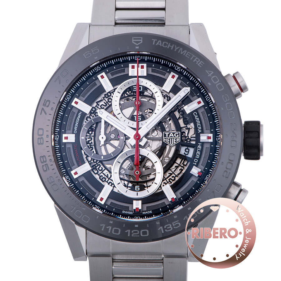 タグホイヤー カレラ キャリバー ホイヤー01 クロノグラフ CAR2A1W.BA0703