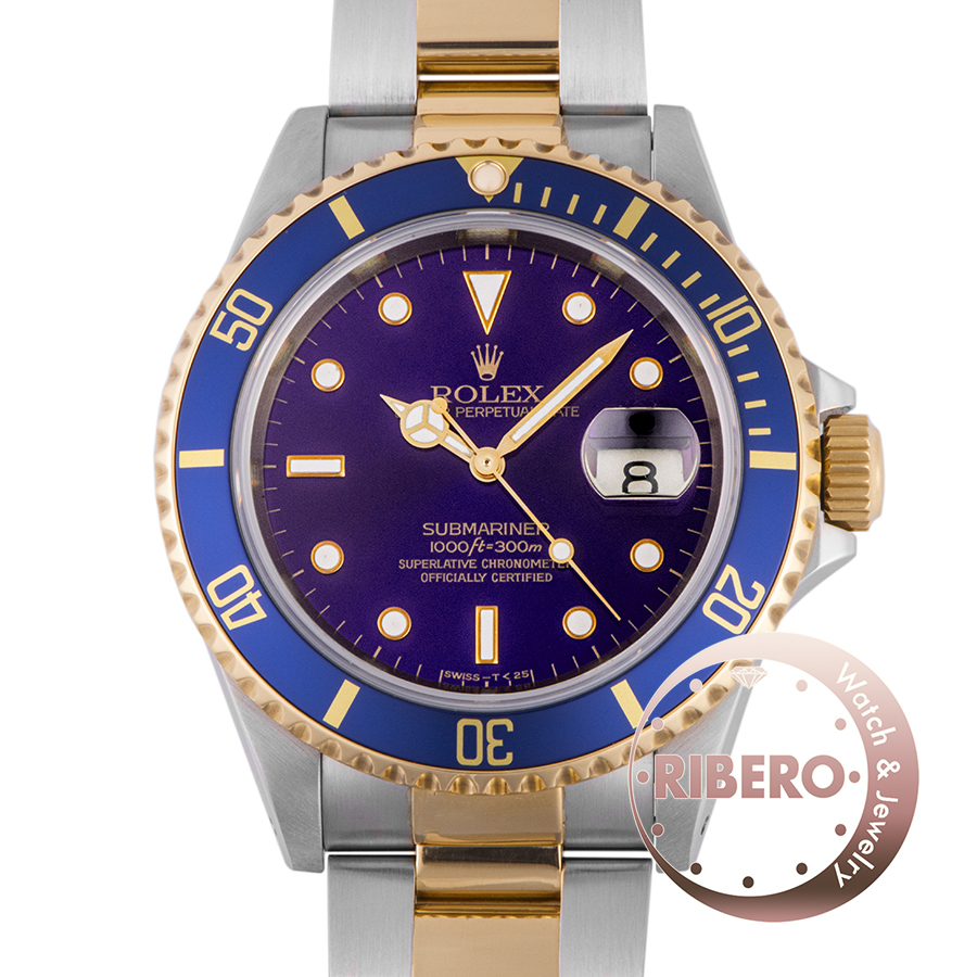 ロレックス サブマリーナデイト 16613 S番 ヴァイオレット トリチウム