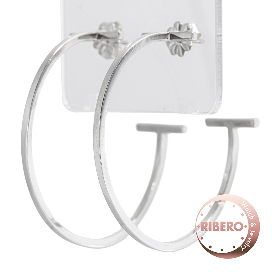 ティファニー T ワイヤーフープ ピアス ラージサイズ