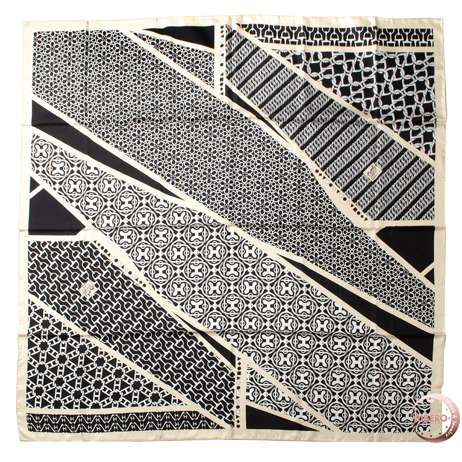 エルメス カレジェアン Carre en Cravates ネクタイの広場 432551S 15 スカーフ カレ140 ショール ストール 