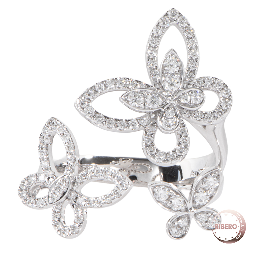 グラフ トリプル バタフライ シルエット ダイヤモンド リング RGR790 リング・指輪