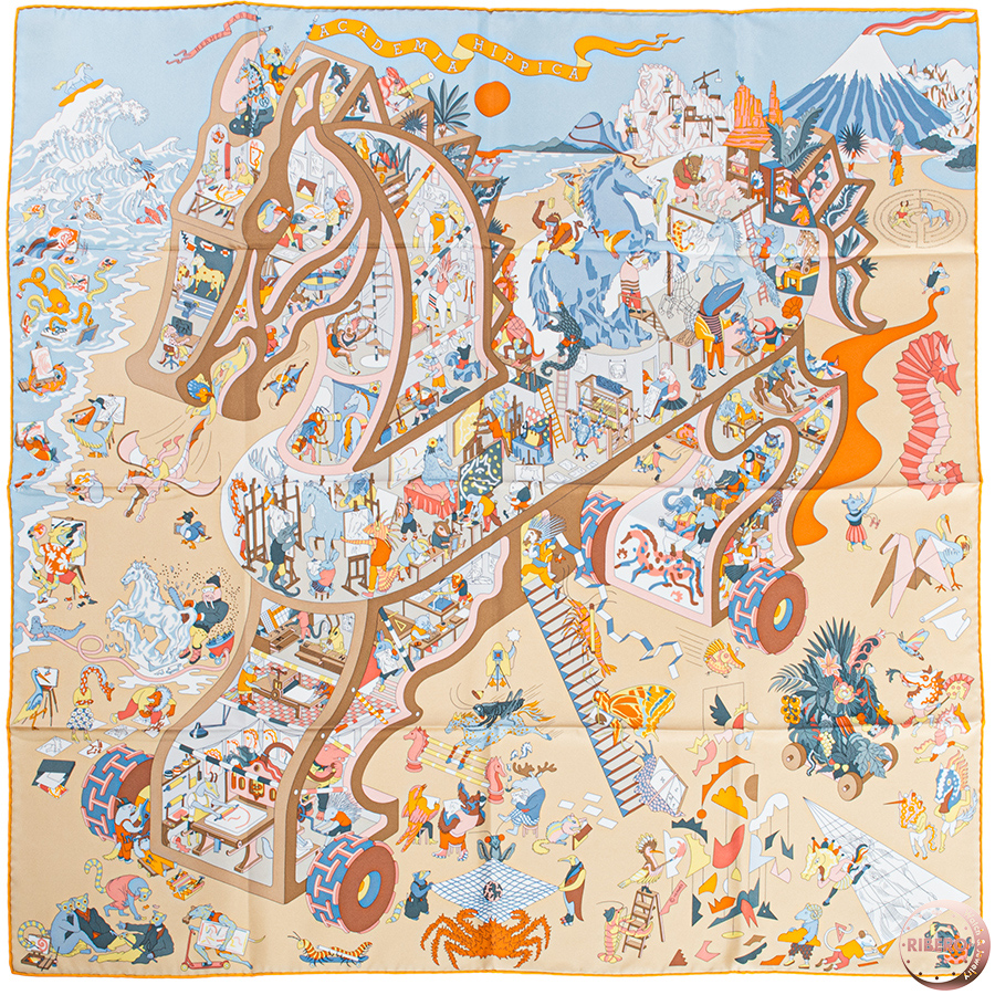 エルメス カレ90 Academia Hippica アカデミア イピカ 004281S 02 スカーフ 2025AW