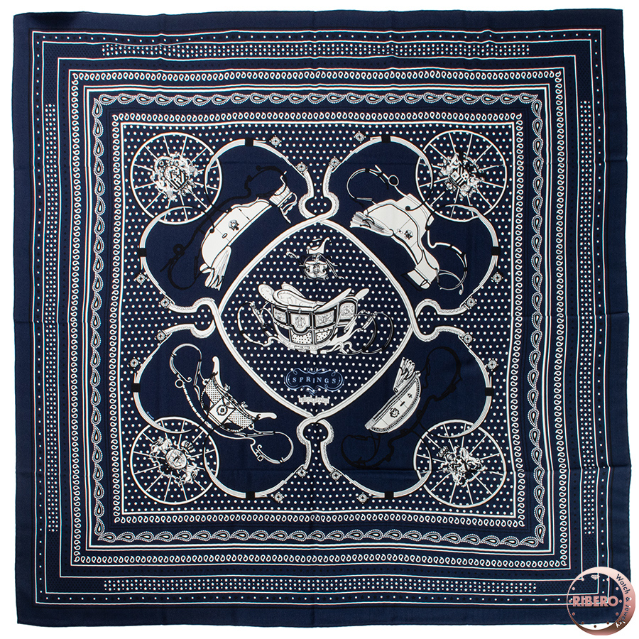 エルメス カレジェアン　Springs Bandana スプリングス バンダナ 243783S 04 スカーフ ショール ストール カレ140 カシシル2022AW