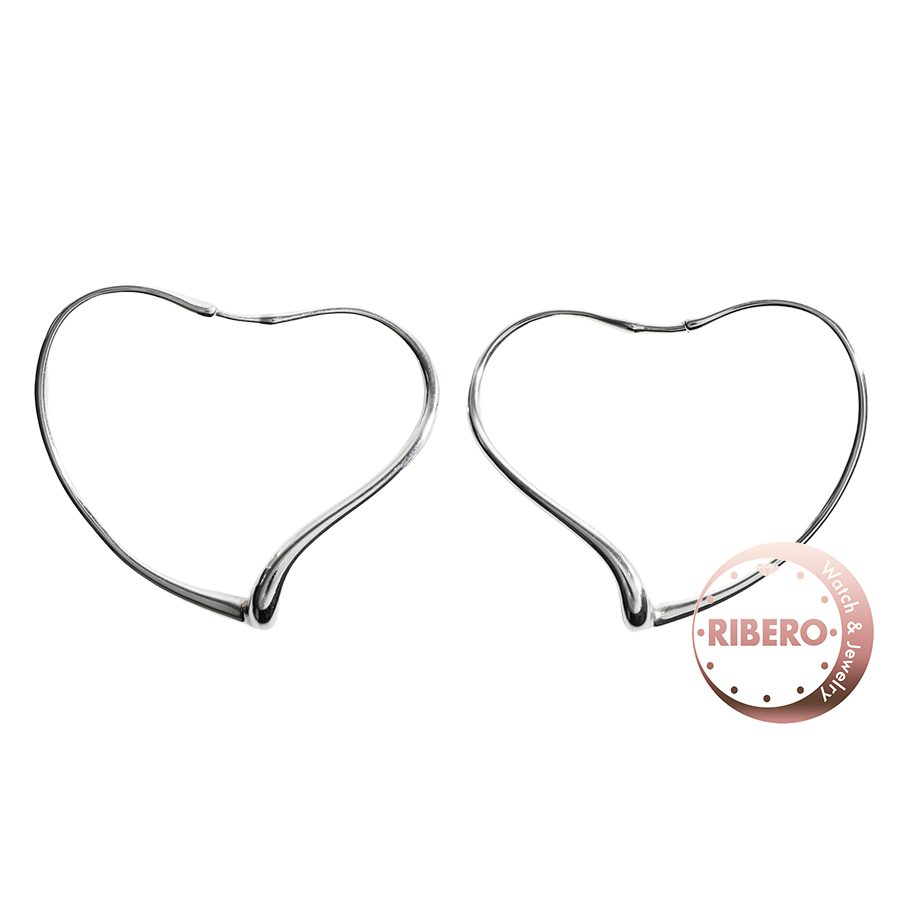ティファニー エルサペレッティ オープン ハート フープ  ピアス イヤリング ミディアム