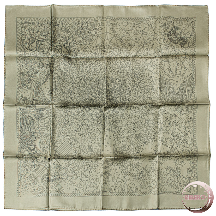 エルメス カレ90 Axis Mundi 世界中心軸 スカーフ