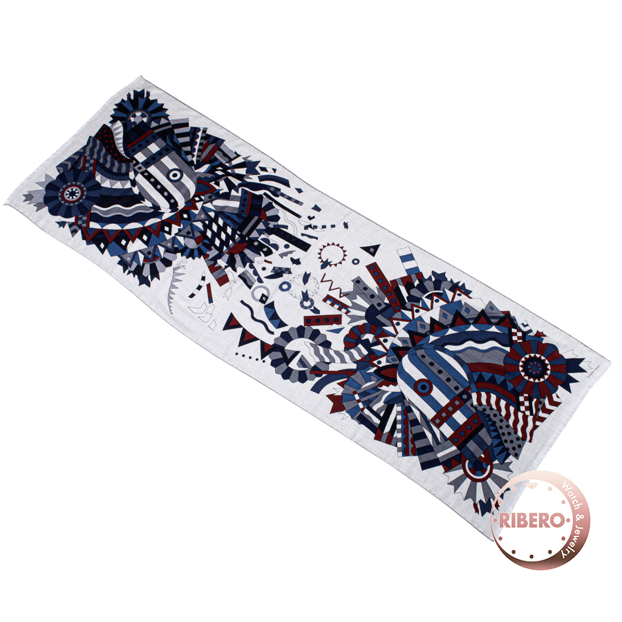 エルメス レクタングル Cheval de Fete シュヴァル・ドゥ・フェット 693909T 21 スカーフ 2023AW