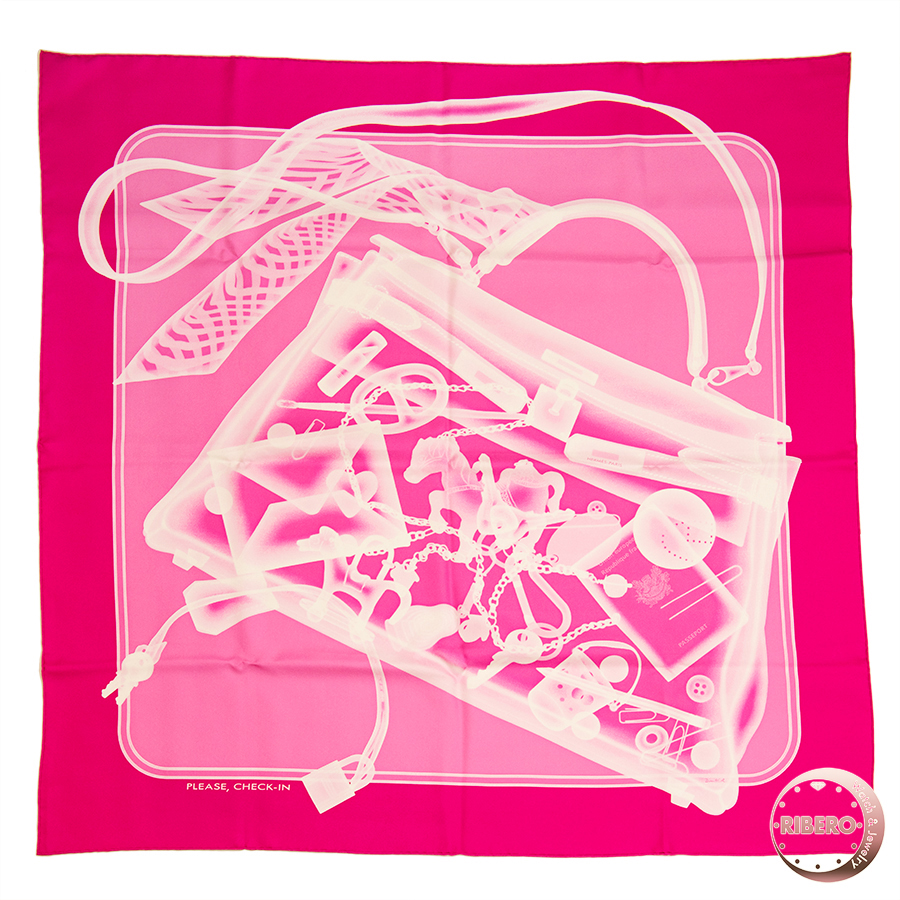 エルメス カレ90 Please Check-in プリーズチェックイン 002510S 33 スカーフ