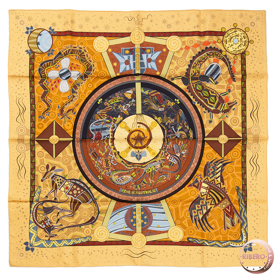 エルメス カレ90 REVE D'AUSTRALIE オーストラリアの夢 スカーフ