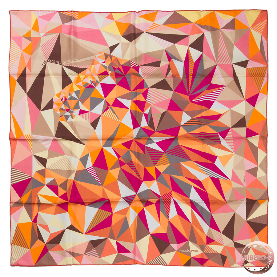 エルメス カレ90　Les Faceties de Pegase ペガサスのいたずら 002798S 07 スカーフ