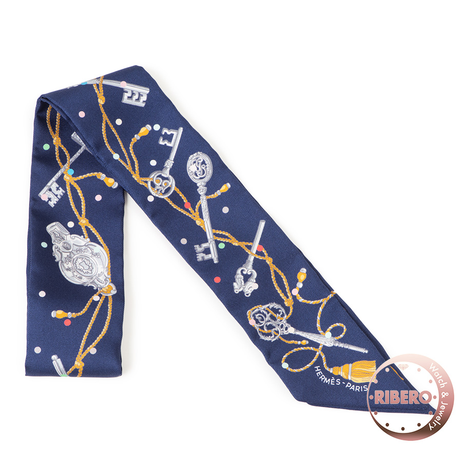 エルメス Les Cles a Pois レ・クレ・ア・ポア 063871S 07 ツイリー 2022SS スカーフ