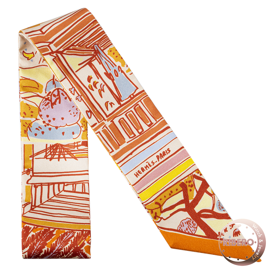 エルメス Rayures d'Ete レイユール・デテ 063850S 09 ツイリー スカーフ　2023SS