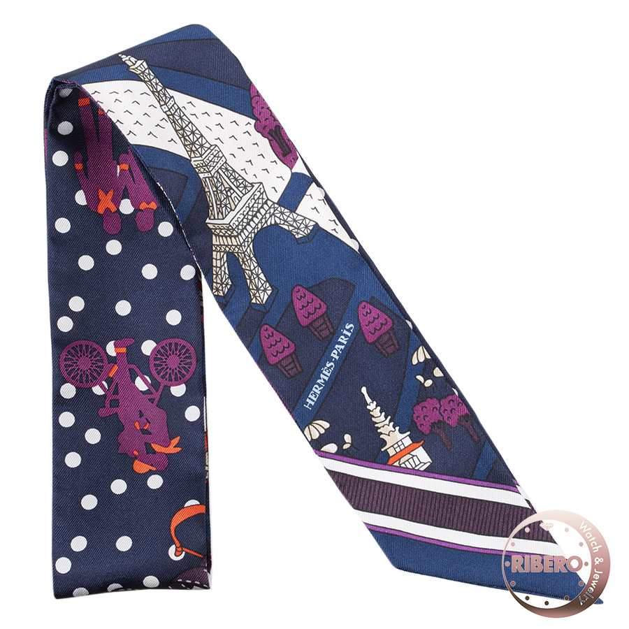 エルメス Les Nouveaux Amoureux de Paris 新パリの恋人たち 063329S 11 ツイリー スカーフ　2019AW