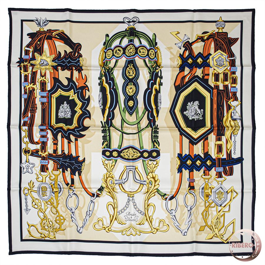 エルメス カレ90 Brides et Destin 可愛らしい花嫁 03967S 11 スカーフ 2023SS