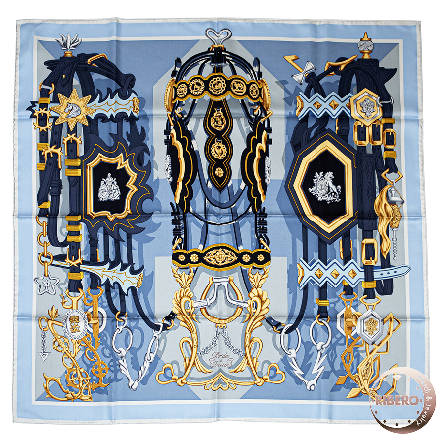 エルメス カレ90 Brides et Destin 可愛らしい花嫁 003967S 05 スカーフ 2023SS