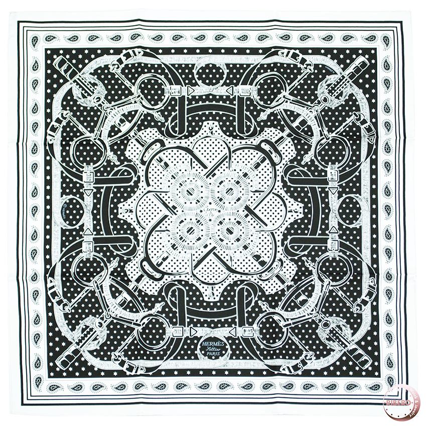 エルメス カレ55 Eperon d'Or Bandana エプロンドール 黄金の拍車 バンダナ 042977S 10 スカーフ 2024AW