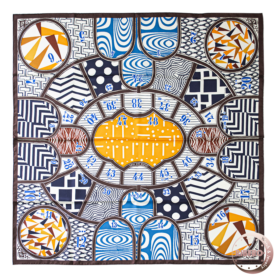 エルメス Jeu de Soie シルク・ゲーム 003229S 04 スカーフ