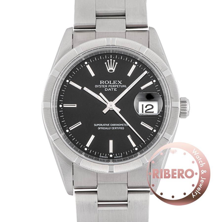 ロレックス オイスターパーペチュアルデイト 15210 U番 エンジンターンドベゼル