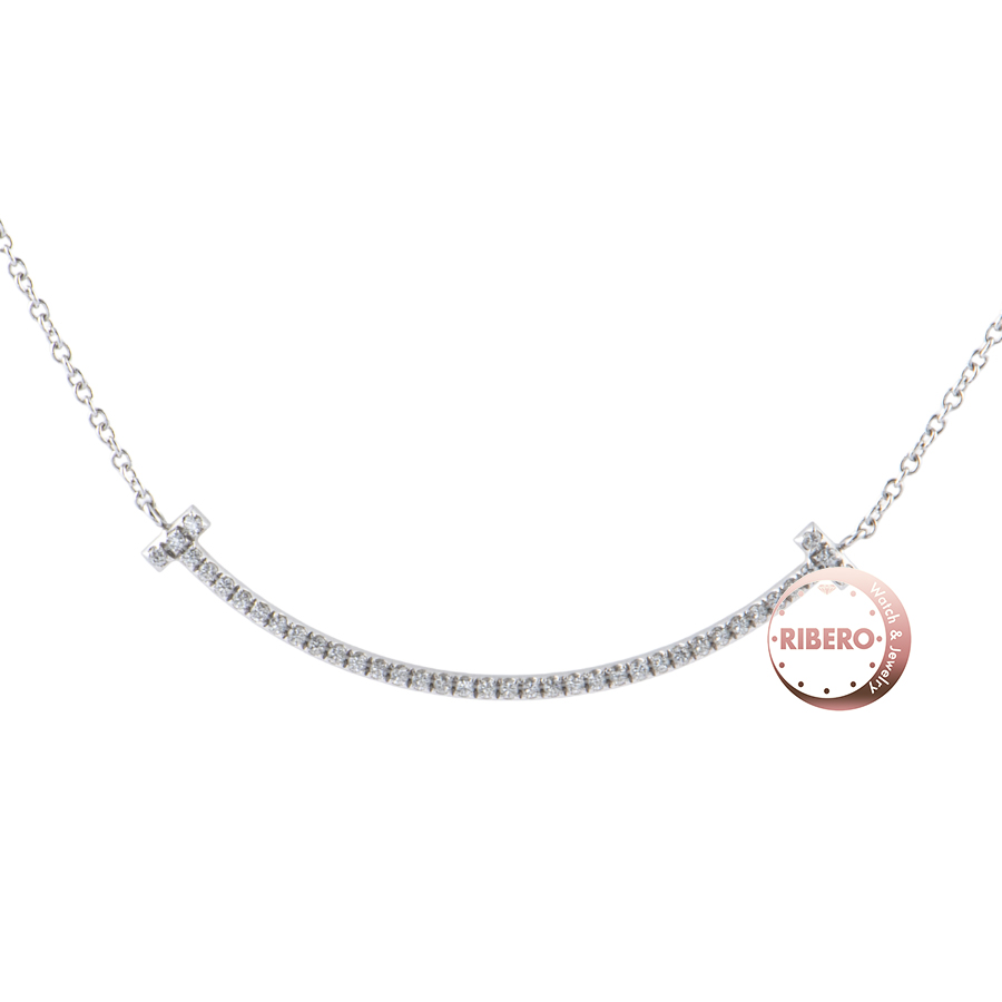 ティファニー Tスマイル ペンダント スモール ネックレス ダイヤモンド