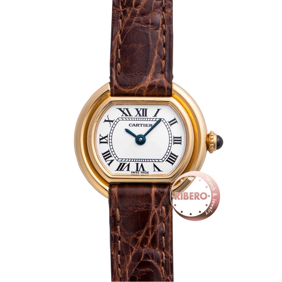 カルティエ エリプスSM K18YG 手巻