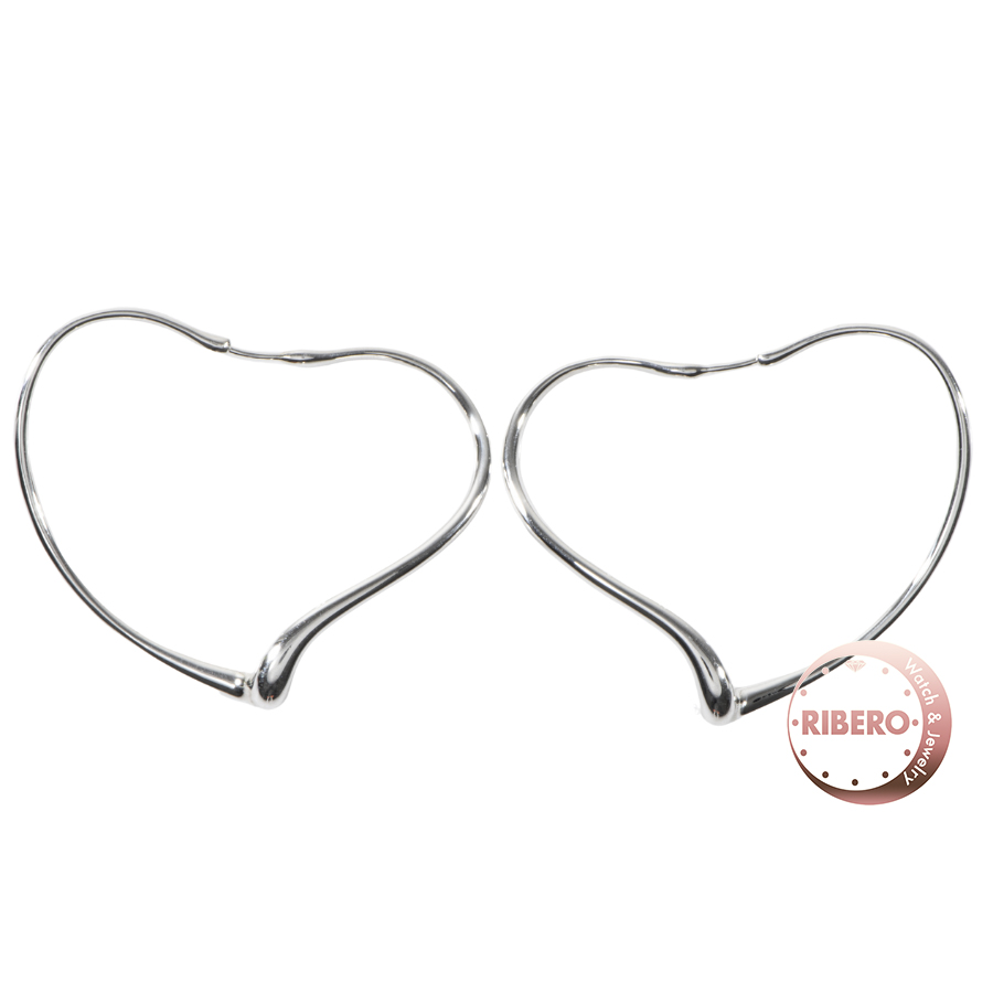 ティファニー エルサペレッティ オープン ハート フープ  ピアス イヤリング ミディアム