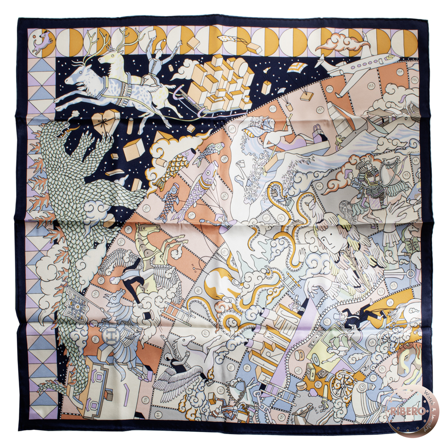 エルメス L'Epopee d'Hermes Detail エルメスの叙事詩 デタイユ　カレ70 983793S 15 スカーフ