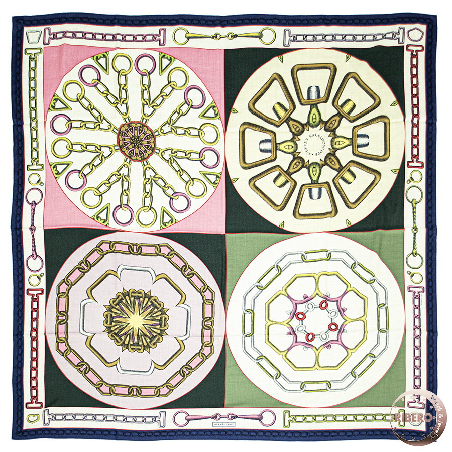 エルメス カレジェアン Effet Kaleidoscope カレイドスコープ エフェクト 243800S 05 スカーフ カレ140 ショール ストール 2024AW