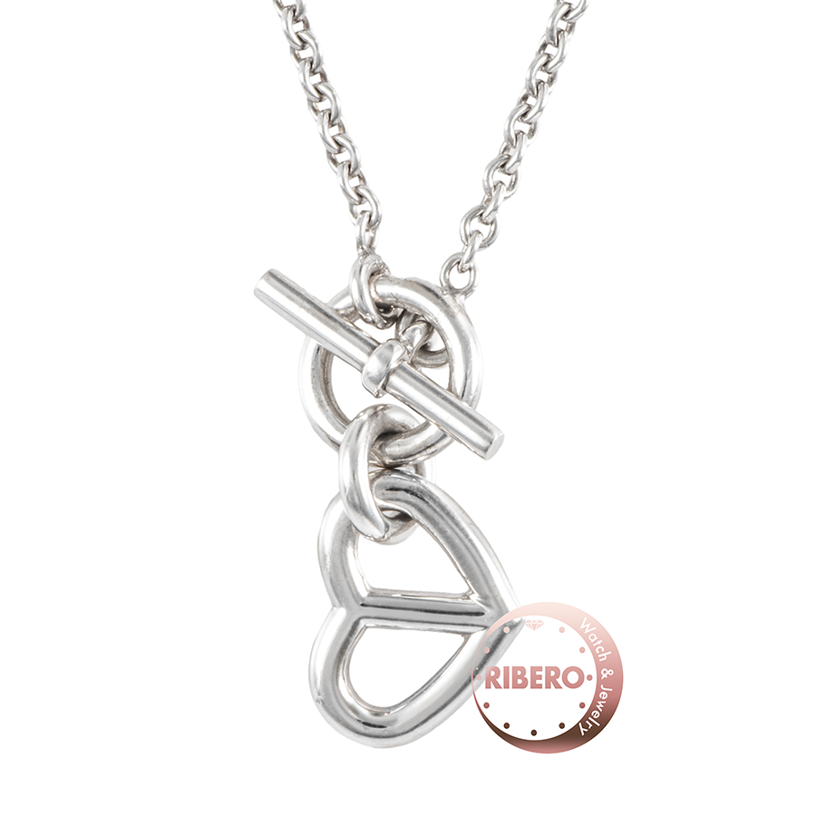 エルメス Amulette Cache Coeur アミュレット カシュクール ネックレス シェーヌダンクル ペンダント