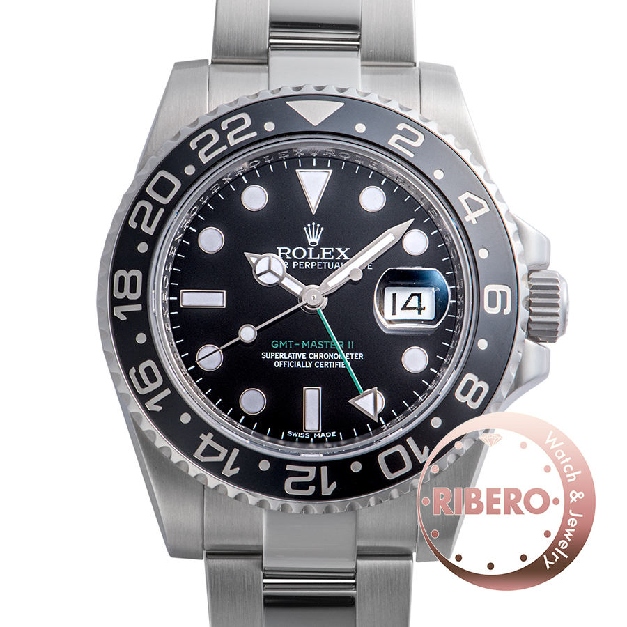 ロレックス GMTマスターII 116710LN V番 スティックダイヤル