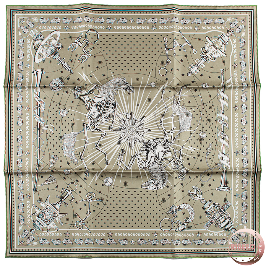 エルメス Chorus Stellarum Bandana　シルクバンダナ 55　コーラス・ステラルム 044044S 07 スカーフ カレ55　2023AW