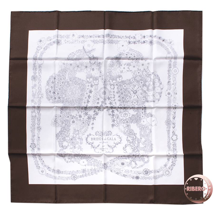 エルメス カレ90 Brides de Gala en Fleurs ブリッド ドゥ ガラ アン フルール 004192S 08 スカーフ 2025SS