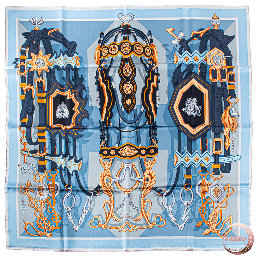 エルメス カレ90 Brides et Destin 可愛らしい花嫁 003967S 05 スカーフ 2023SS