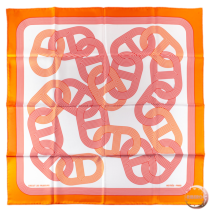 エルメス カレ90 Circuit 24 Faubourg 24番地のサーキット 002684S 36 スカーフ 2021SS