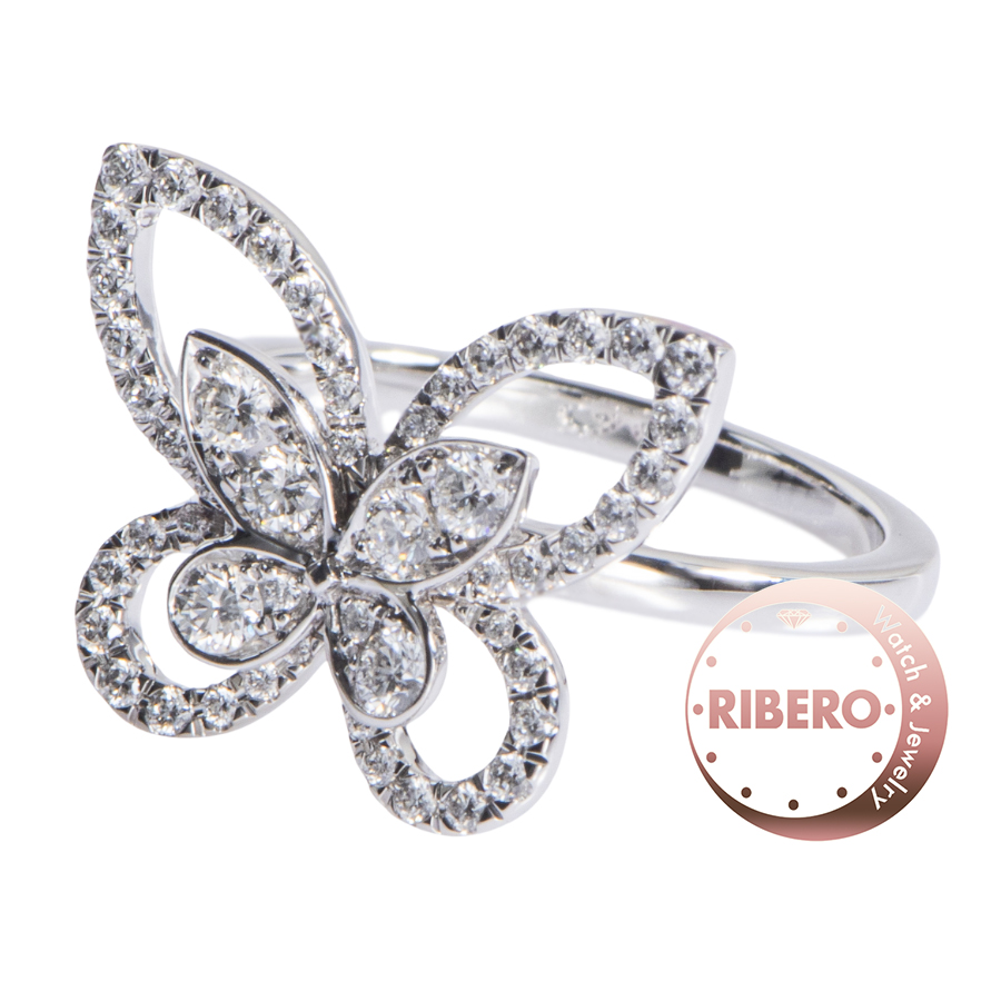 グラフ バタフライ シルエット ダイヤモンド RGR370 リング・指輪