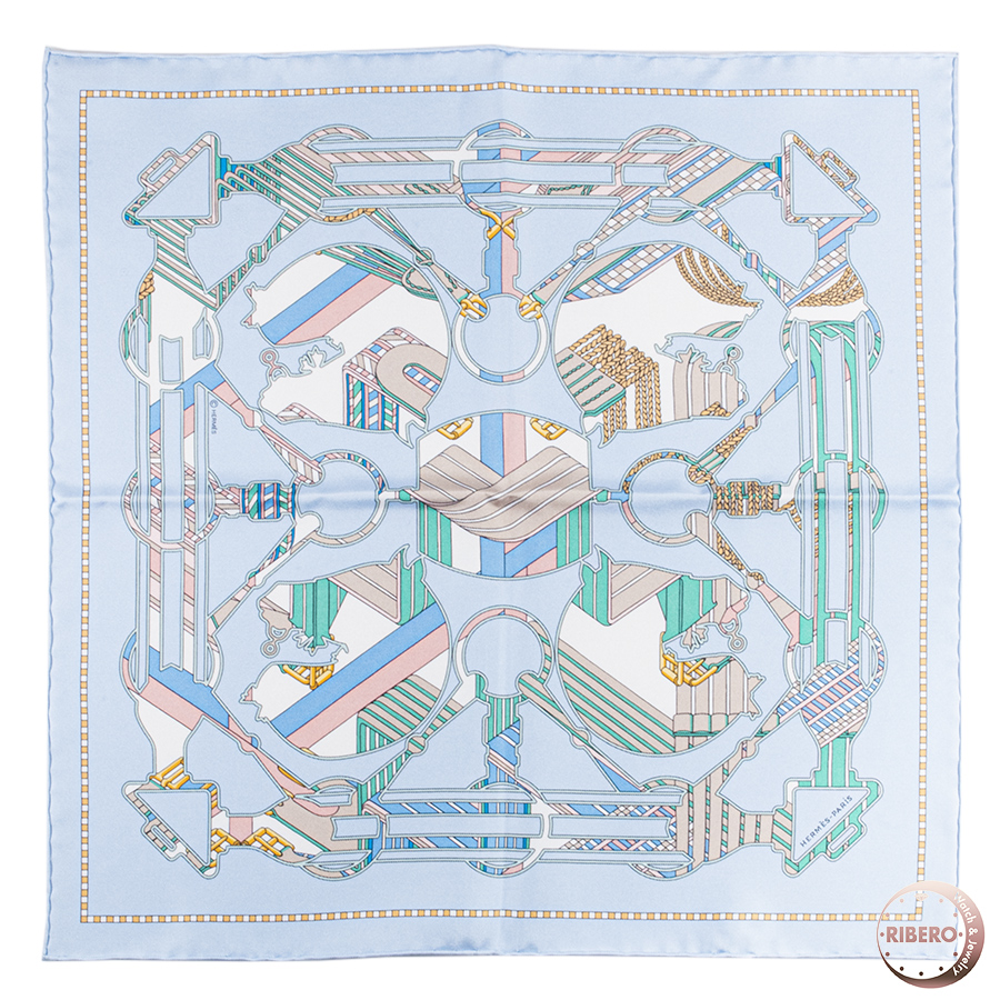 エルメス ガヴロッシュ Tatersale en Zigzag タッタソール・ジグザグ 893865S 02 スカーフ 2022SS カレ45